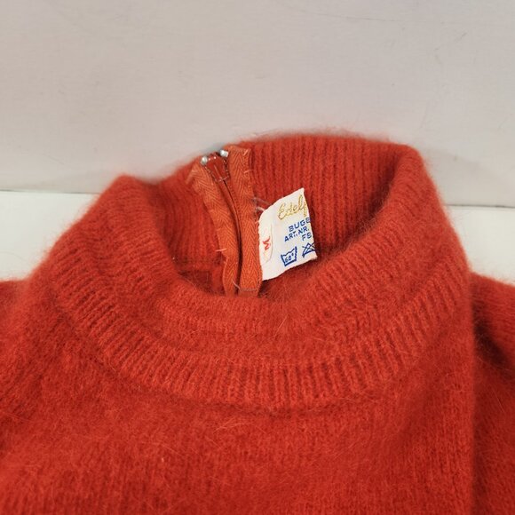 Edelfinette Mock Turtleneck Sweater Vintage Reddish Orange - Picture 4 of 11